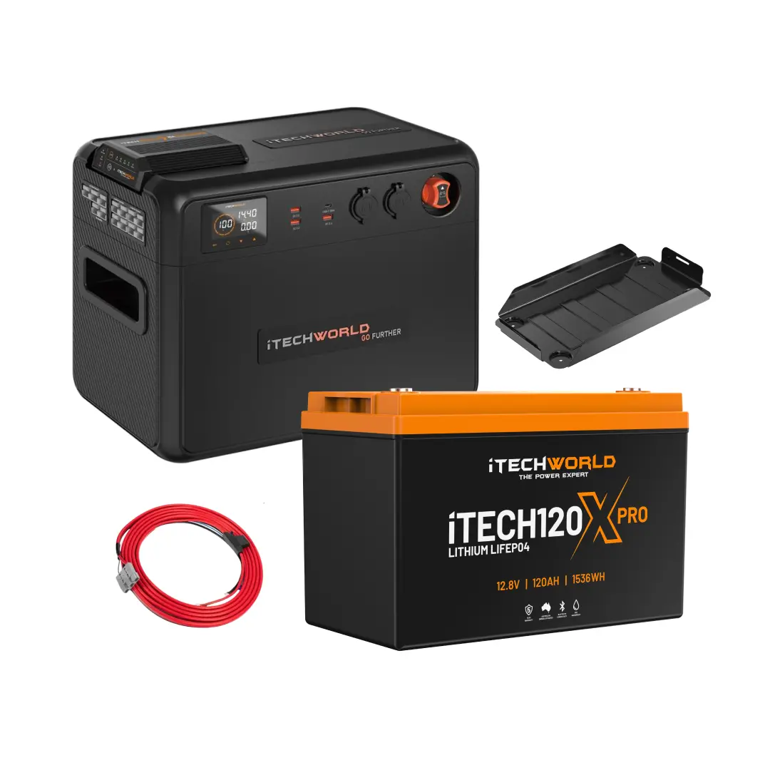 Itechworld | Premium Portable Dual Battery Kit | 120Ah Lithium 1