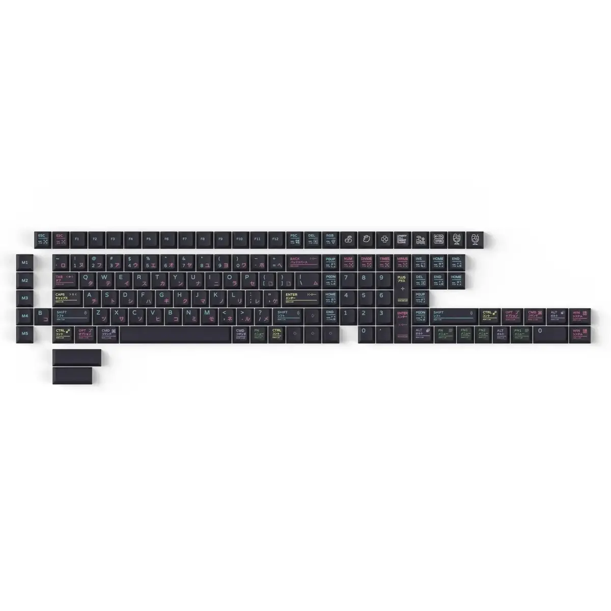 Keychron - Neon Night - Cherry Profile Dye-Sub Pbt Full Keycap Set 1