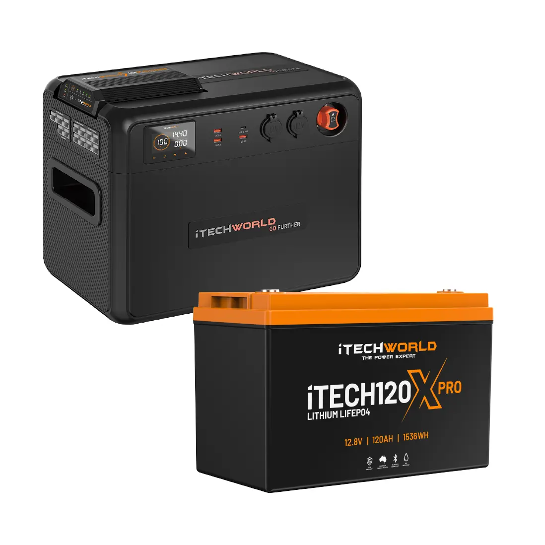 Premium Gofurther | Dual Battery System | With Itechdcdc40 Battery Charger And Itech120x Pro Lithium Battery With Bluetooth 1