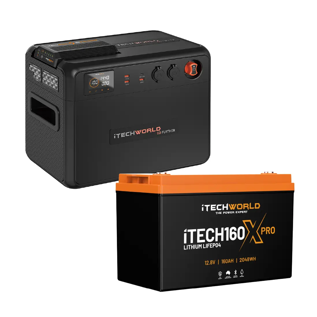 Premium Gofurther | Dual Battery System | With Itechdcdc40 Battery Charger And Itech160x Pro Lithium Battery With Bluetooth 1