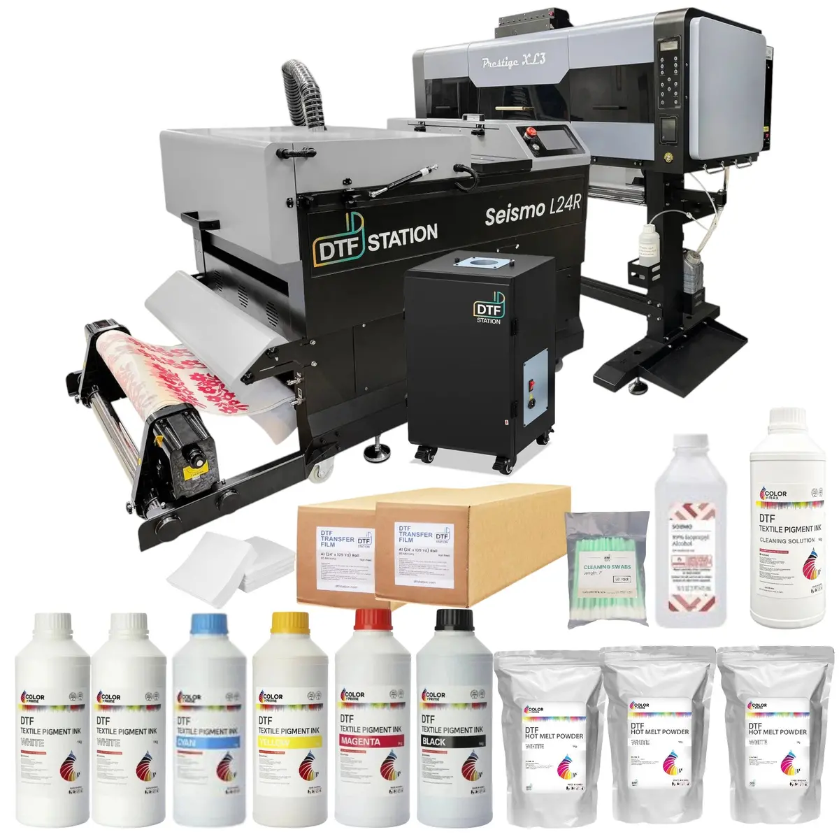 $549/Month 9 Colors Prestige Xl3 X3 I3200 Bundle Dtf Printer Auto Powder Recycling Seismo L24r Shaker & Purifier L2 Portable Air Filter 1