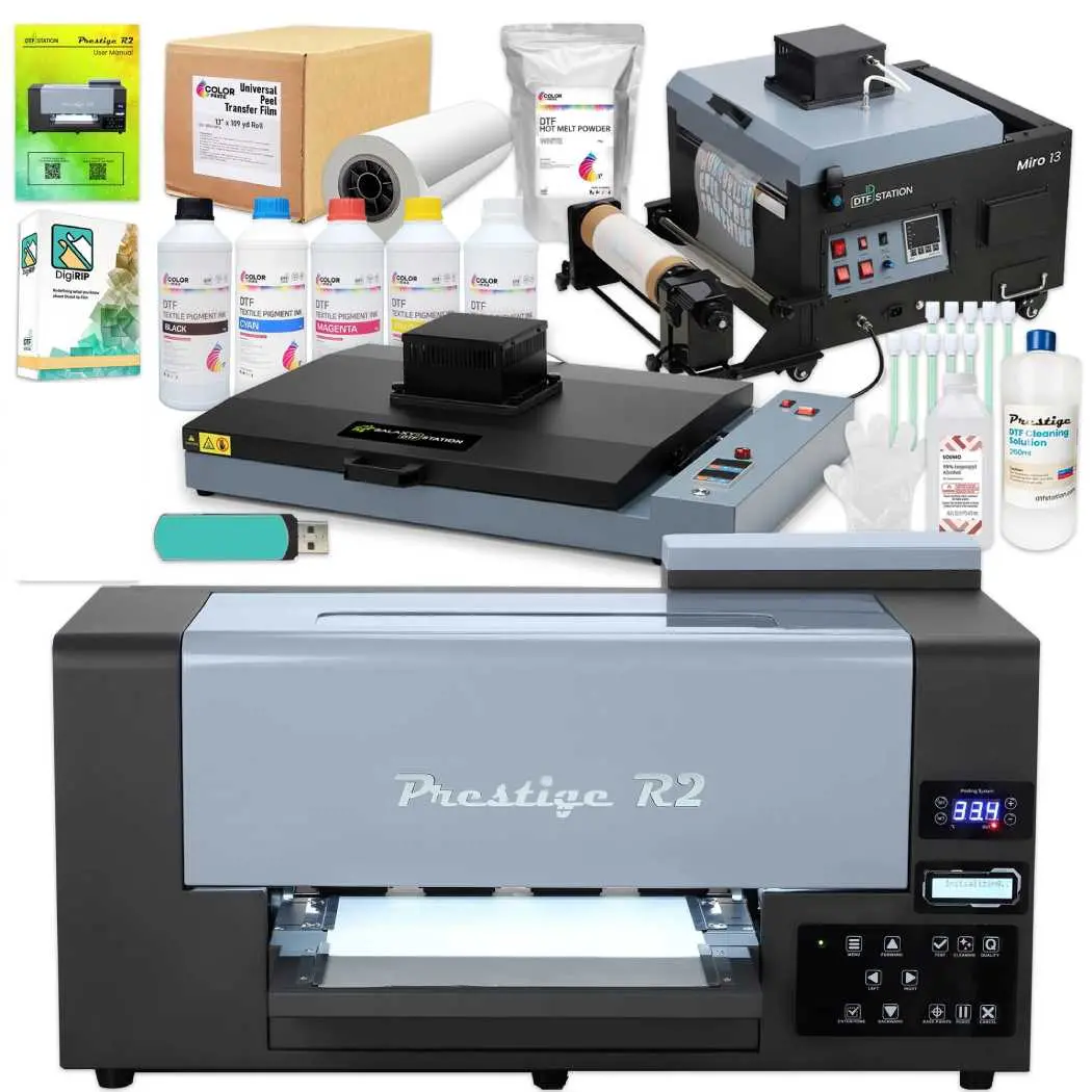 $198/Month New Dtf Station Prestige R2 Shaker Bundle Containing Prestige R2 Dtf Desktop Sized Printer With Miro 13 Max Powder Shaker And Dryer And Phoenix Air 16X20" Inch 1