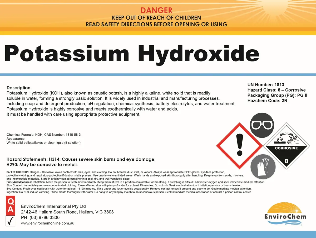 Potassium Hydroxide, Koh 1