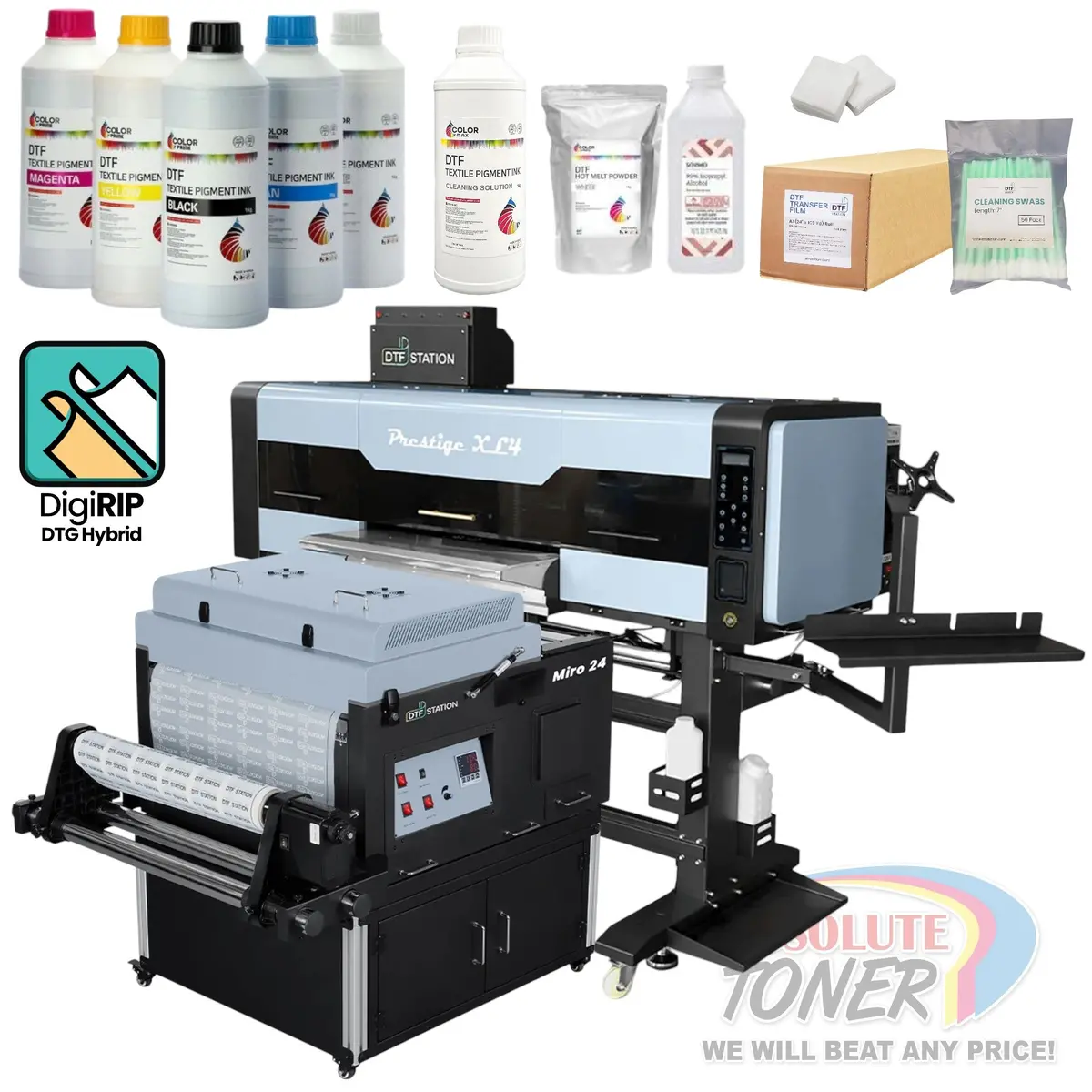 $749/Month New Prestige Xl4 Dtf Shaker Bundle Including Prestige Xl4 Dtf 24" Inch Printer & Miro 24 Powder Shaker And Startup Supply Package 1