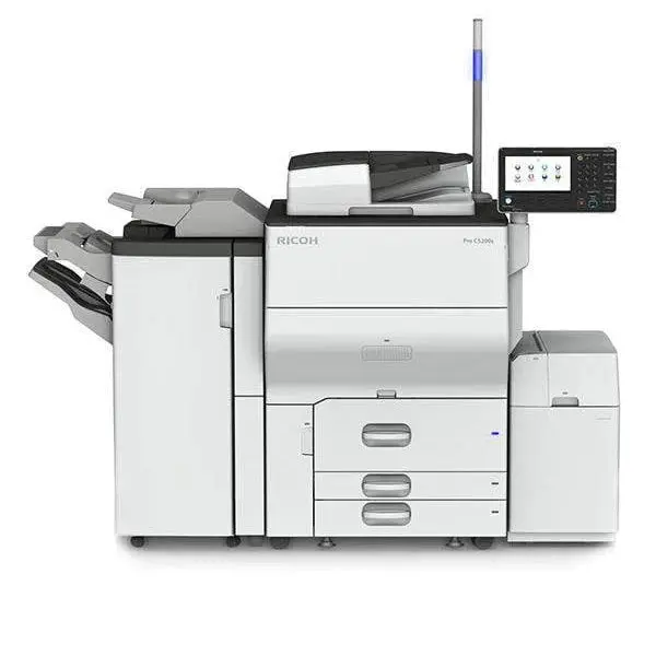 $165.33/Month Very Low Page Count Ricoh Pro C5200s With Triple-Cassette(3) And 1200Dip Resolution Multifunction Business Printer/Copier/Scanner/Fax Machine With Advanced Finisher 3-Hole Punch And Saddle Stitching 1