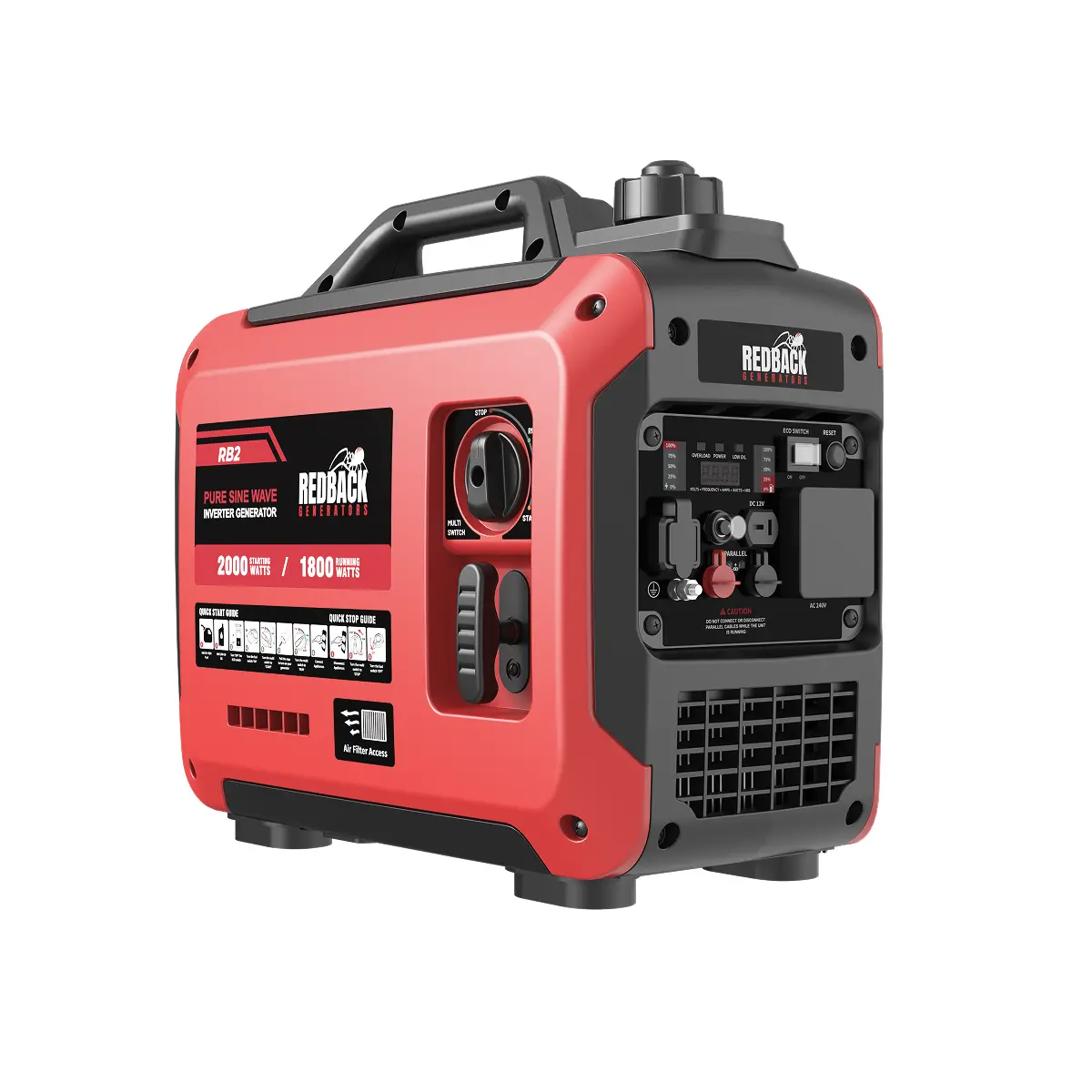 Redback Rb2 | Portable Inverter Generator | 2000W 2Kva 1