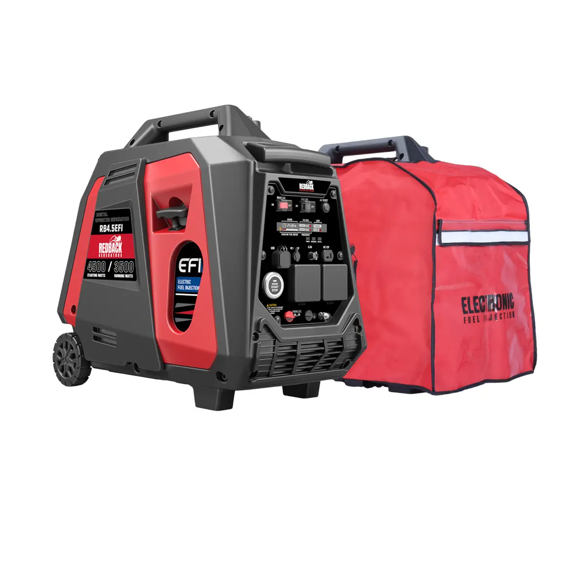 Redback Rb4.5 | Portable Inverter Generator 4500W 4.5Kva | With Generator Cover 1