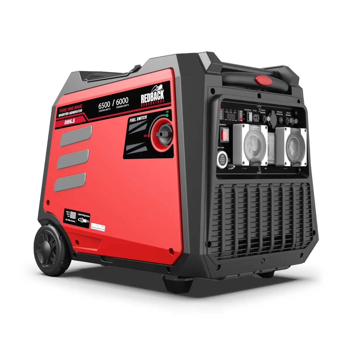 Redback Rb6.5 | Portable Inverter Generator | 6500W 6.5Kva 1