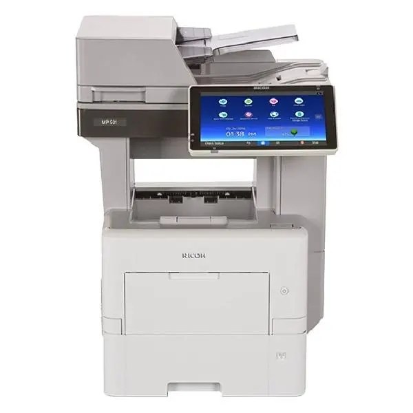 Ricoh Mp 501 Spf Monochrome B/W Multifunction Laser Printer Copier Scanner With Large Lcd Touch Screen, 50 Ppm For Office 1