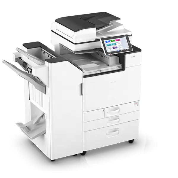 $79.83/Month Low Page Count Ricoh Im C2500 Df With Dual-Cassette(2) And 1200Dip Resolution 11X17 12X18 Multifunction Business Printer/Copier/Scanner/Fax Machine With Advanced Finisher 1