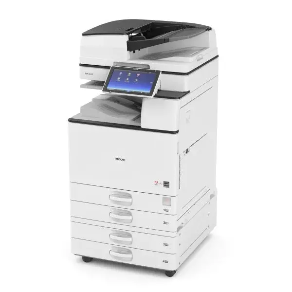 Ricoh Mp 2555 Black And White Multifunction Office Laser Printer Copier Scanner, 11X17 Duplex Feeder With Ipad Style Lcd - Easy To Use Mono Printer 1
