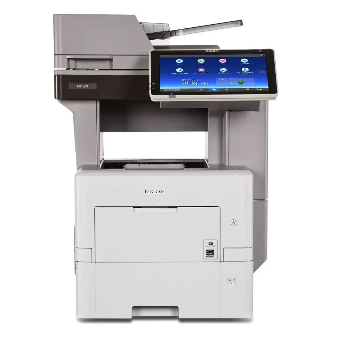 $35/Month Ricoh Mp 501 50Ppm A4 Monochrome Laser Multifunction Photocopier Printer Machine With 1200X1200 Dpi Print Resolution And Duplex Printing 1