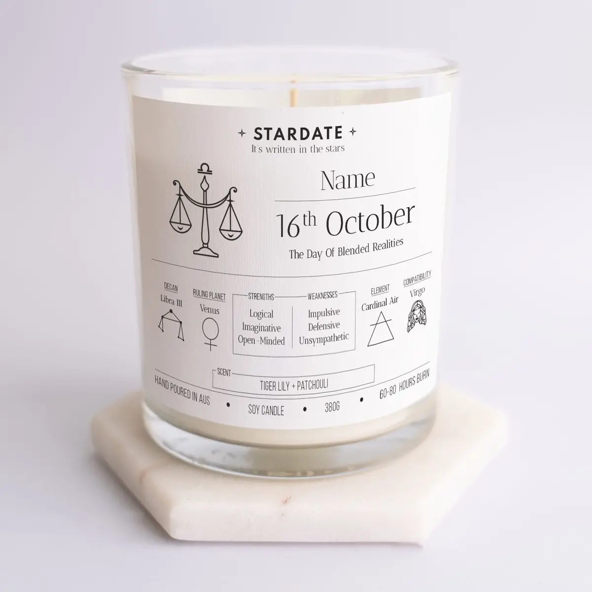 October 16Th | Libra Candle 1