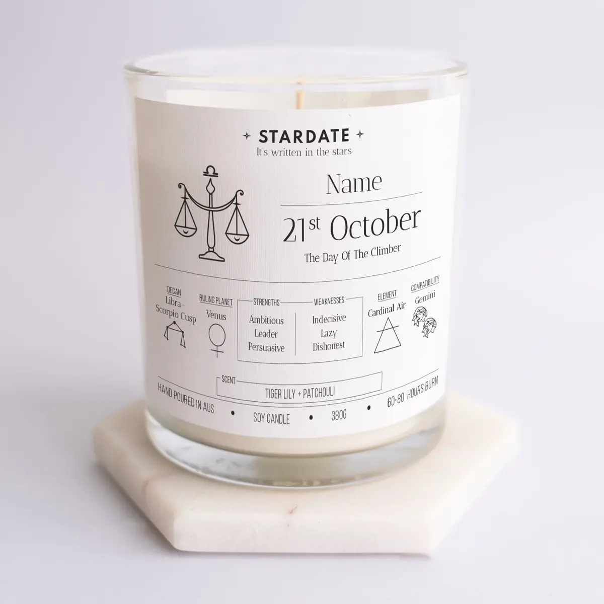 October 21St | Libra Candle 1