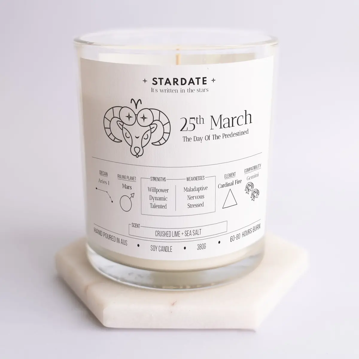 Aries Zodiac Candle 5