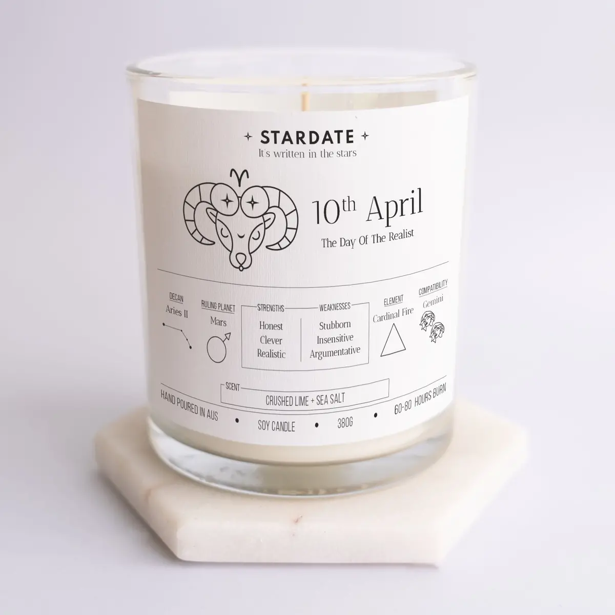 Aries Zodiac Candle 22
