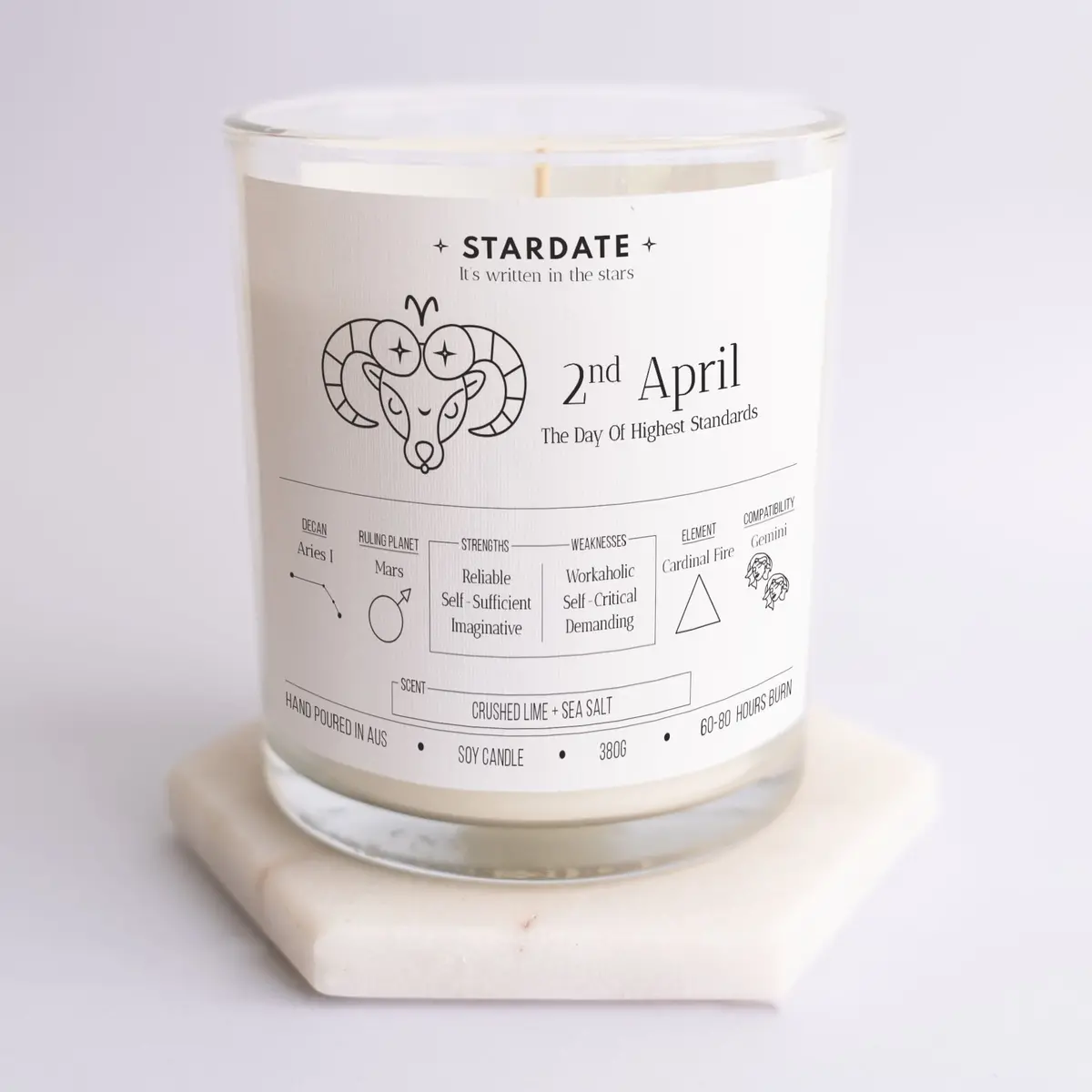 Aries Zodiac Candle 13