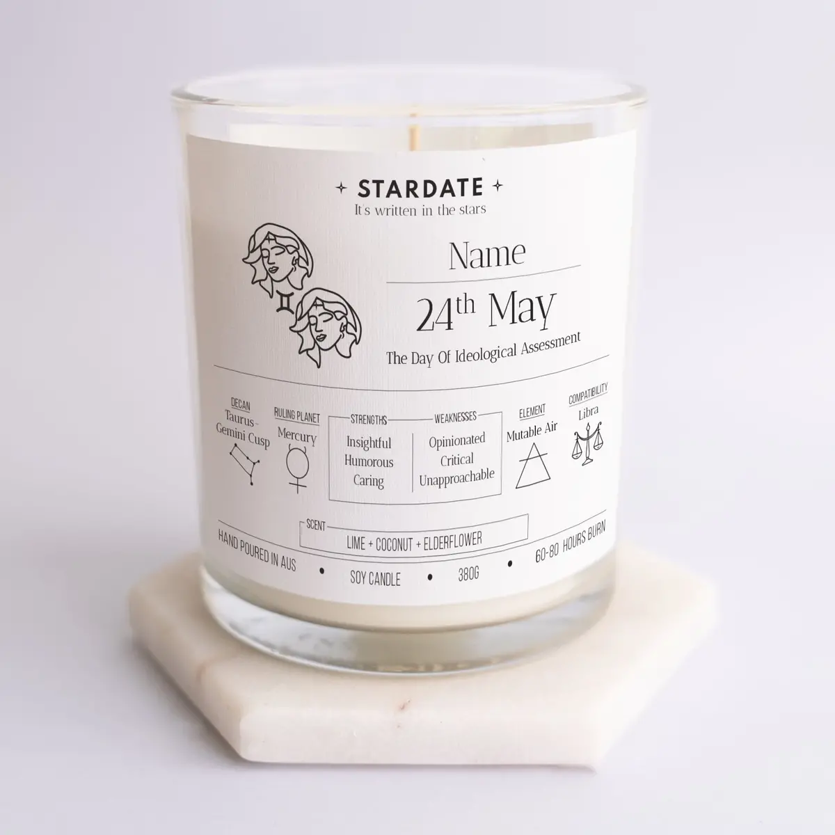 Gemini Zodiac Candle 6