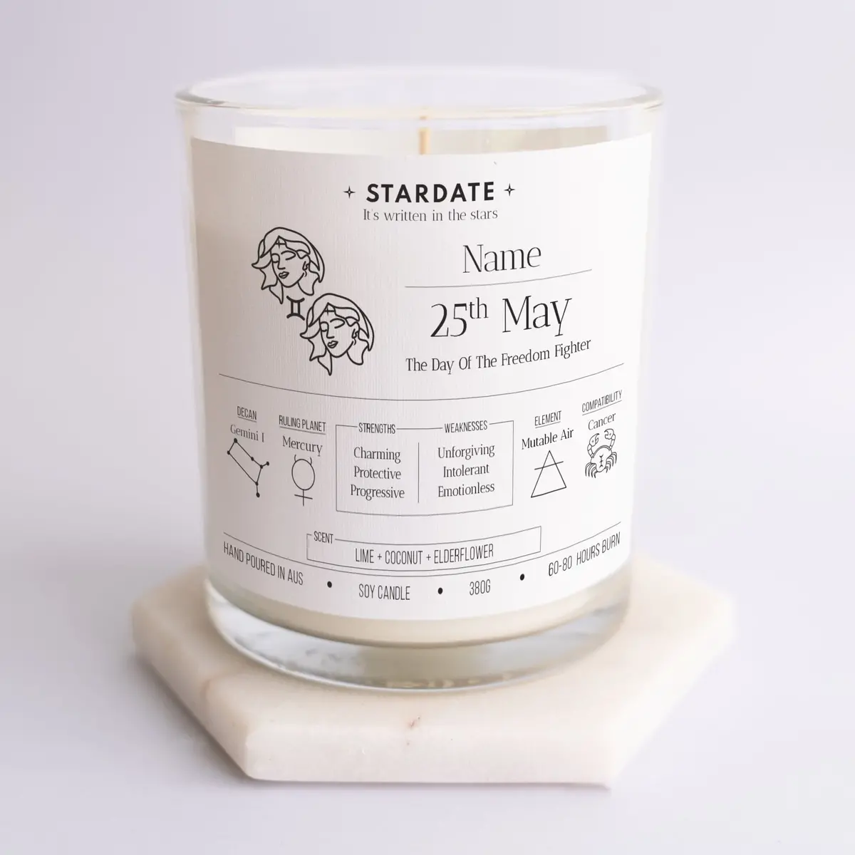 Gemini Zodiac Candle 7