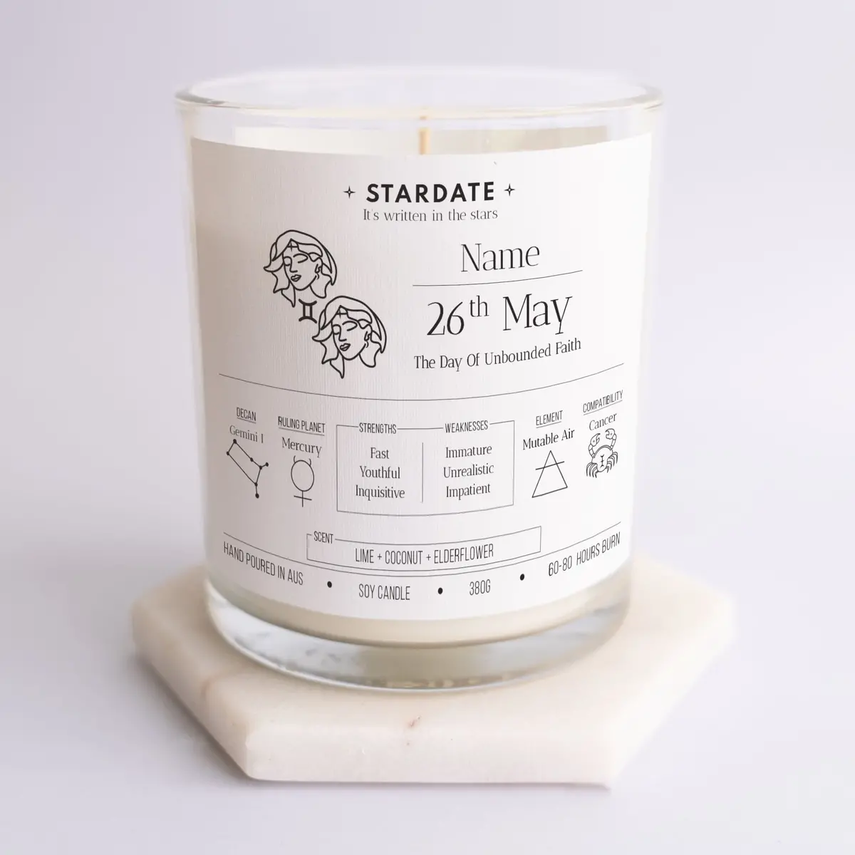 Gemini Zodiac Candle 8