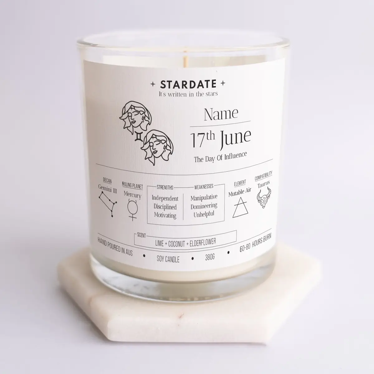 Gemini Zodiac Candle 31
