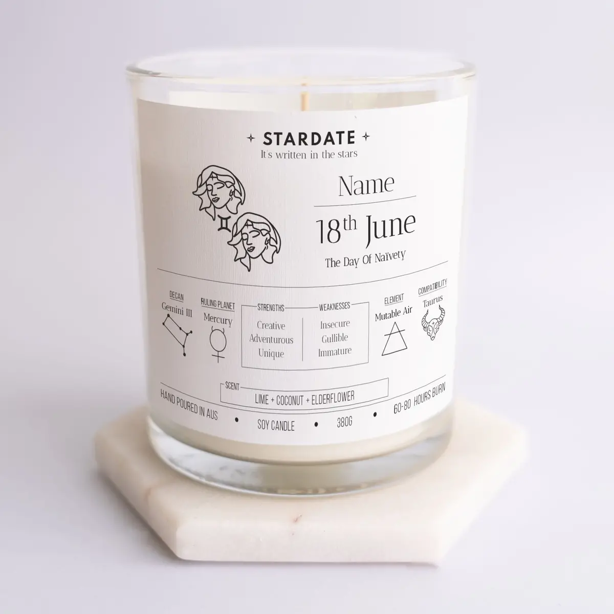 Gemini Zodiac Candle 29