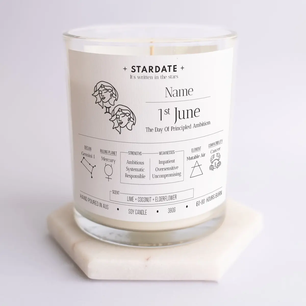 Gemini Zodiac Candle 15