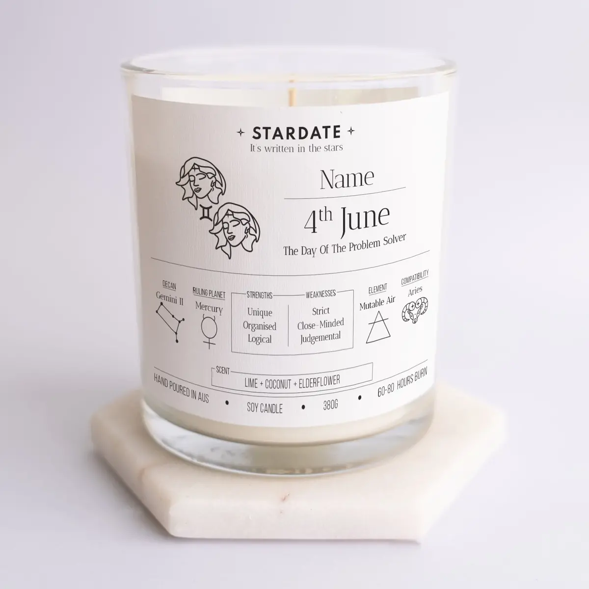 Gemini Zodiac Candle 18