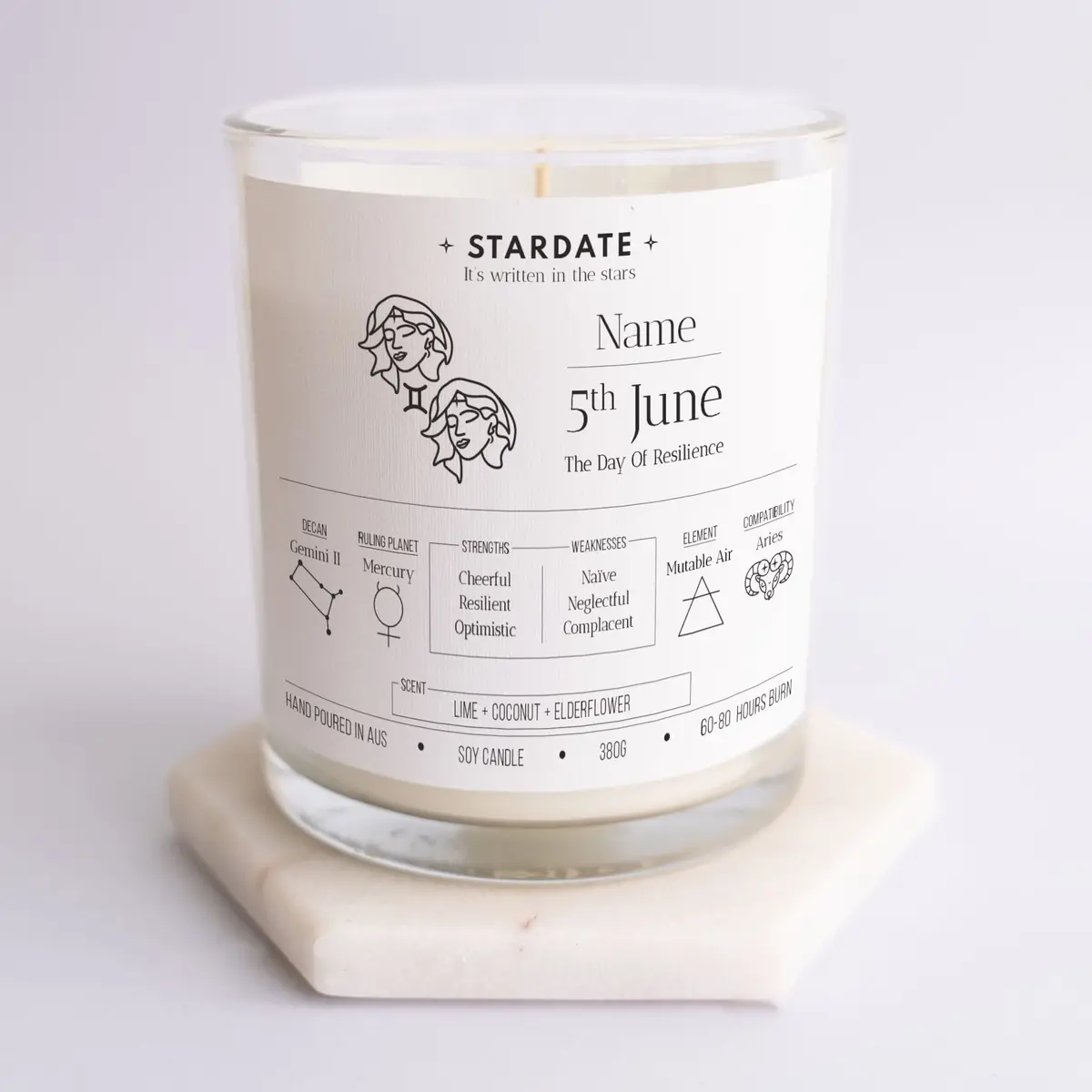 Gemini Zodiac Candle 19