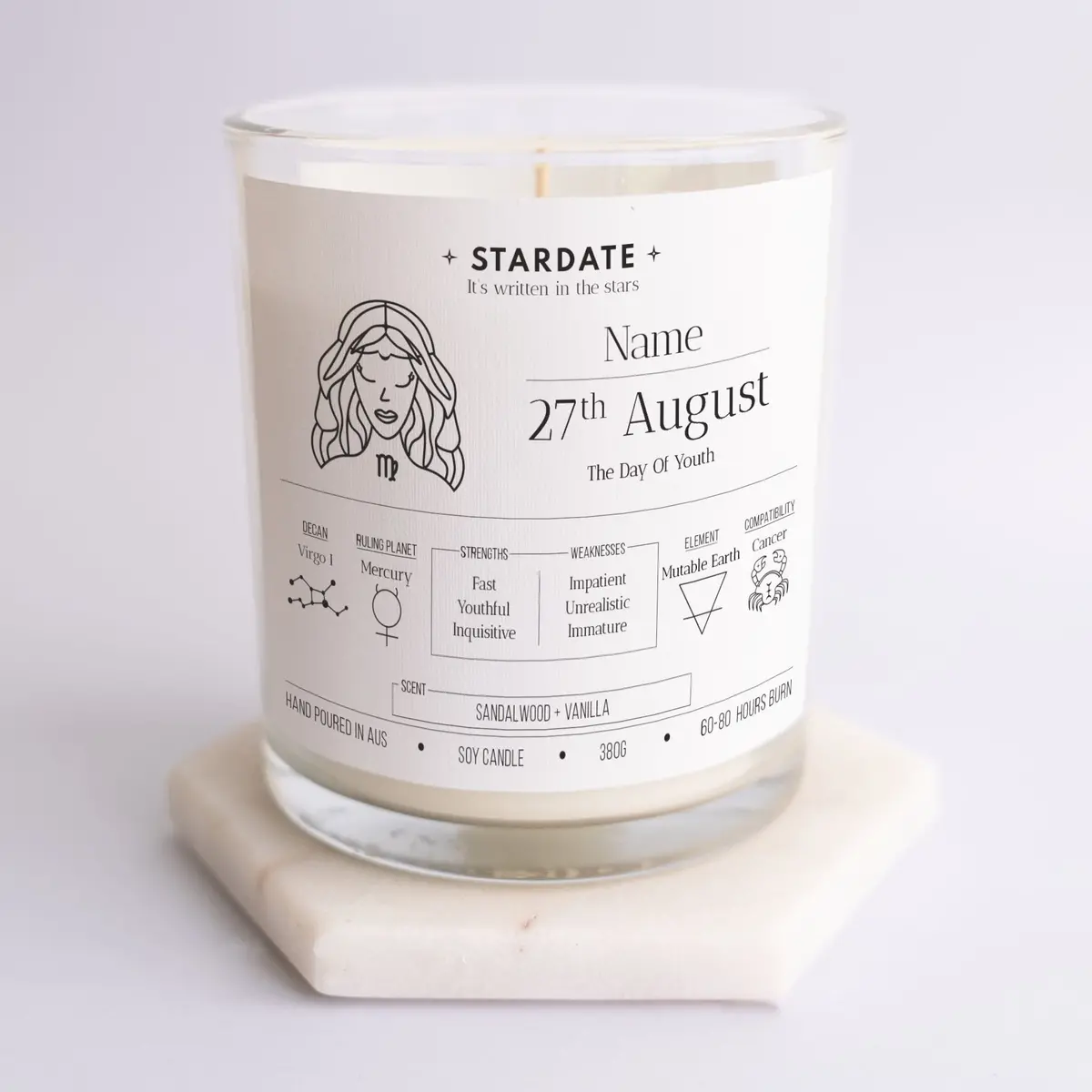 Virgo Zodiac Candle 9