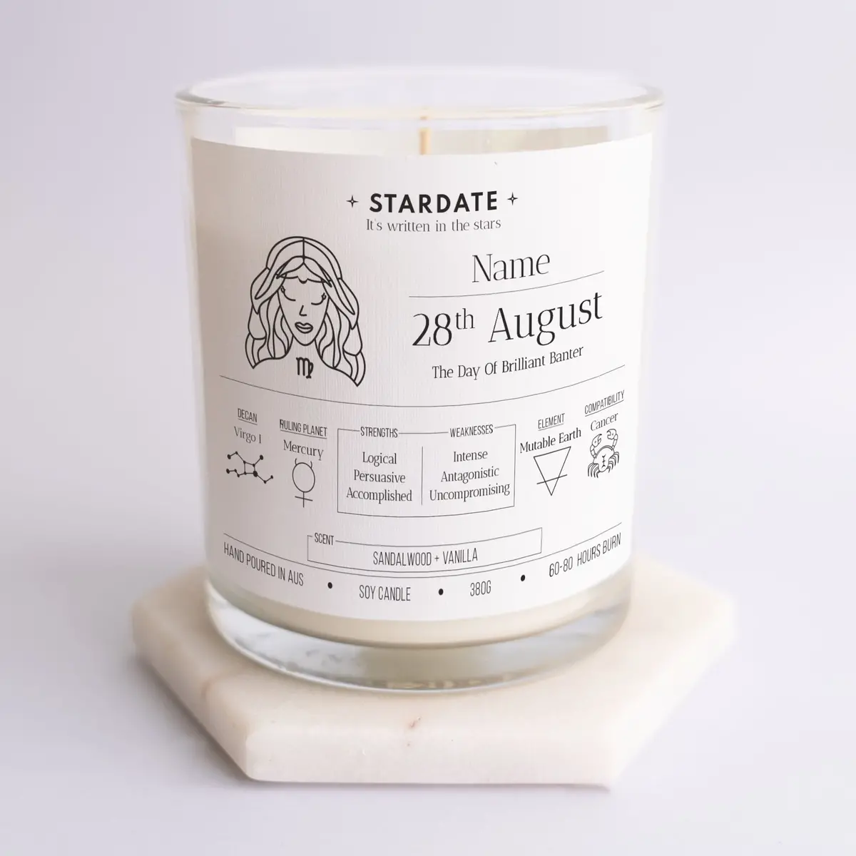 Virgo Zodiac Candle 10