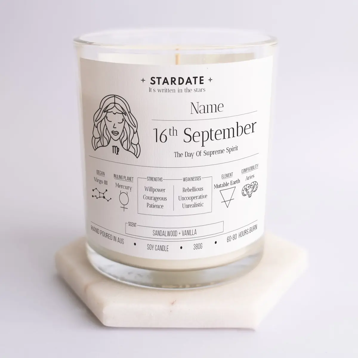 Virgo Zodiac Candle 29