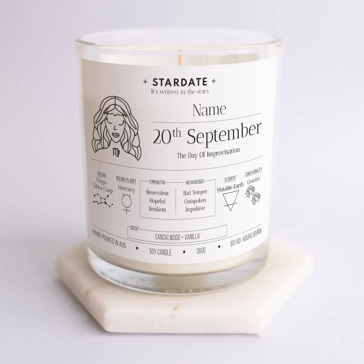 Virgo Zodiac Candle 29