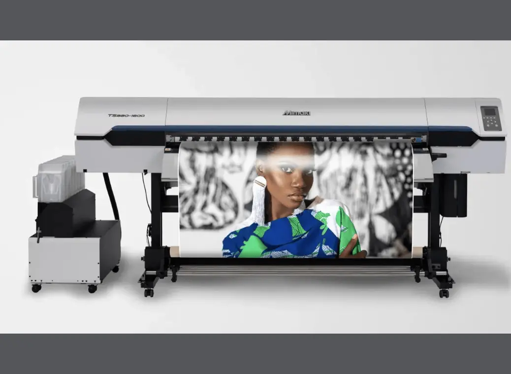 Mimaki Ts330-1600 64" High-Speed Dye Sublimation Production Fabric And Textile Printer 1