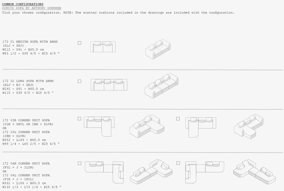 Sirius Sofa System  - Create Your Own 1