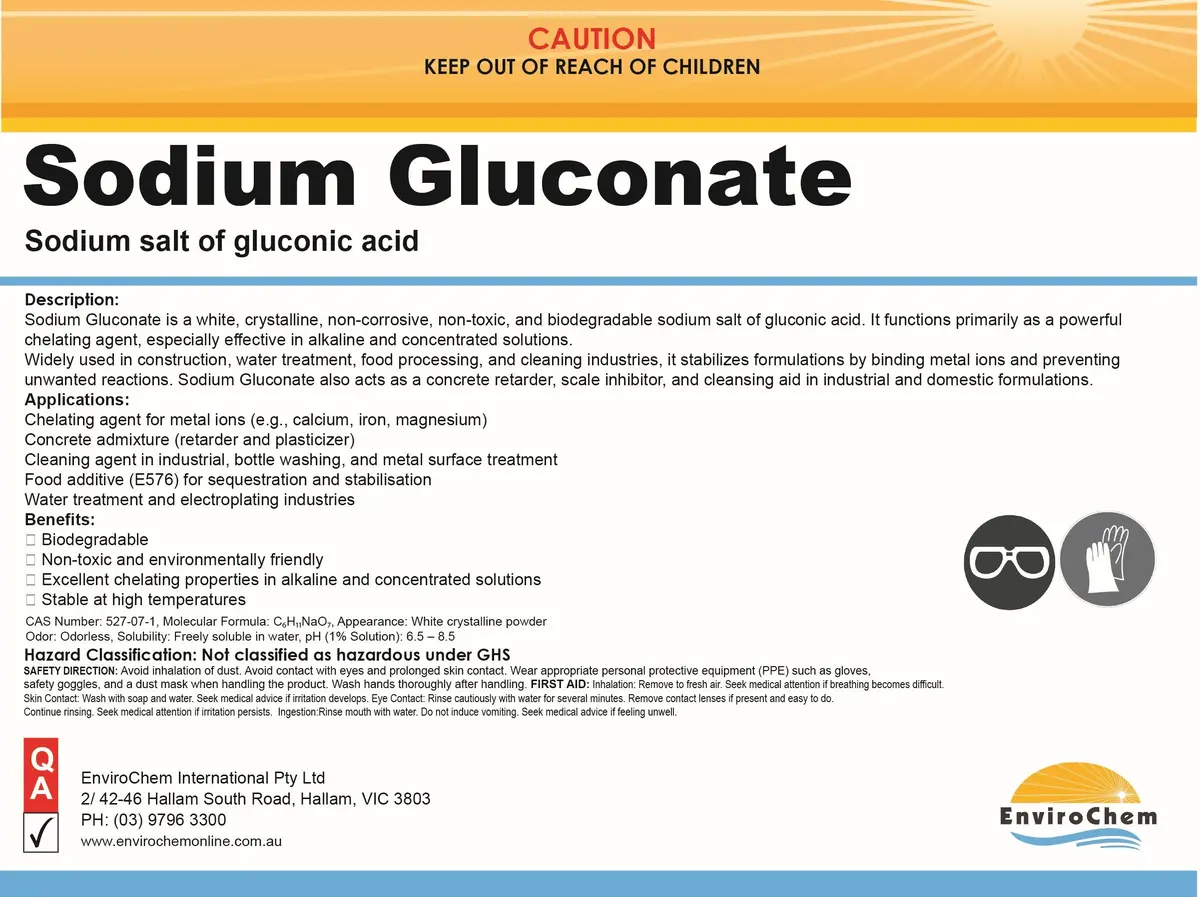 Sodium Gluconate (Sodium Salt Of Gluconic Acid) 1
