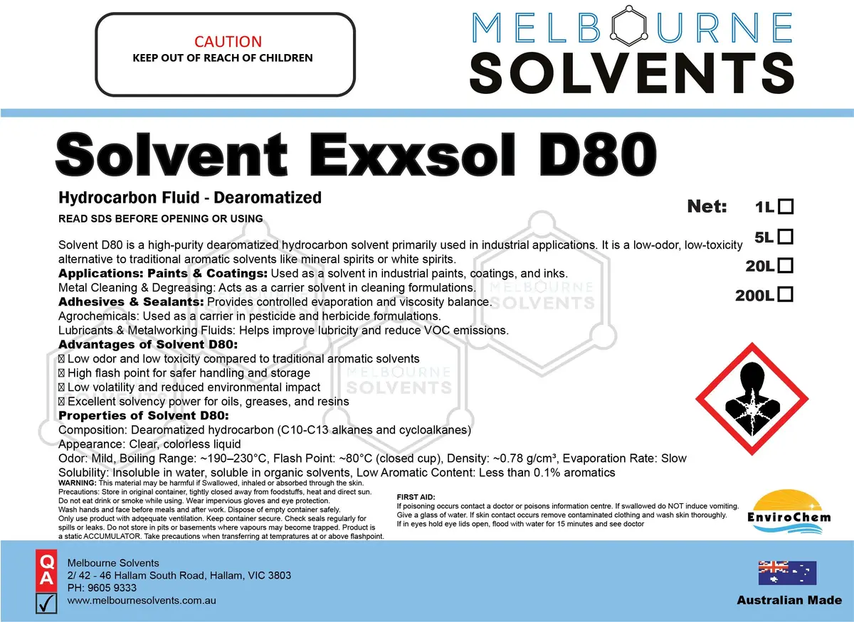 Solvent Exxsol D80 1