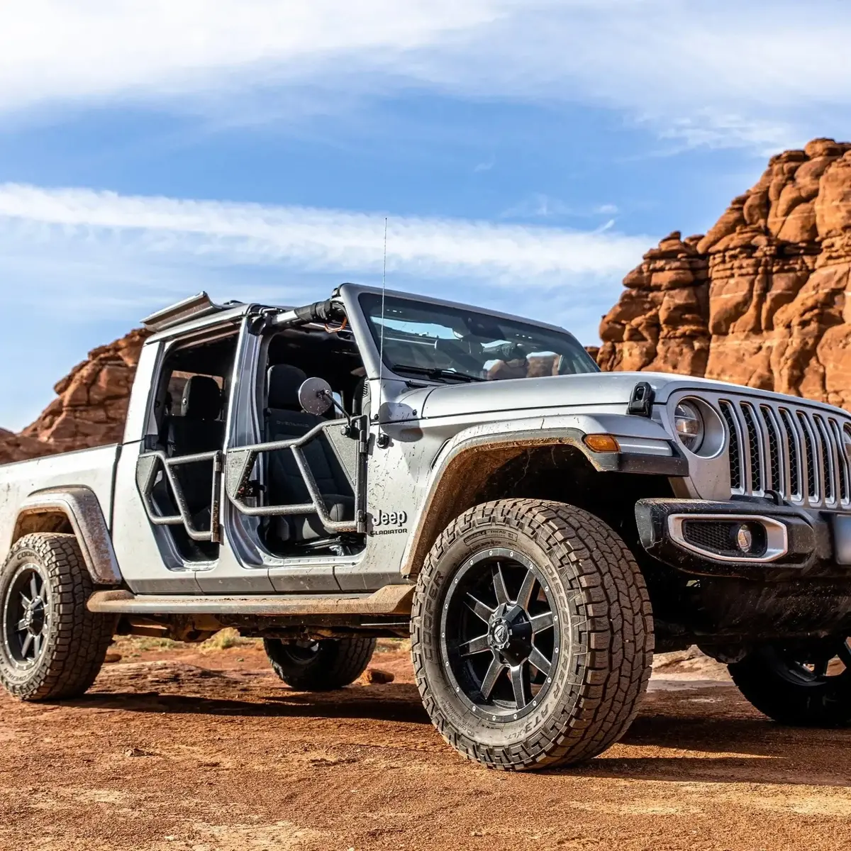 Ez4x4 Razor Aluminum Half Tube Doors For Jeep Gladiator Jt – Lightweight, Black Powder 1