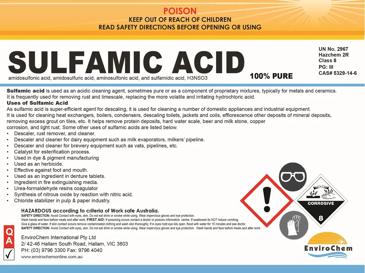 Sulfamic Acid, Sulphamic Acid 1