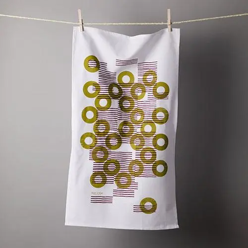 'Circles + Lines' Tea Towel 1