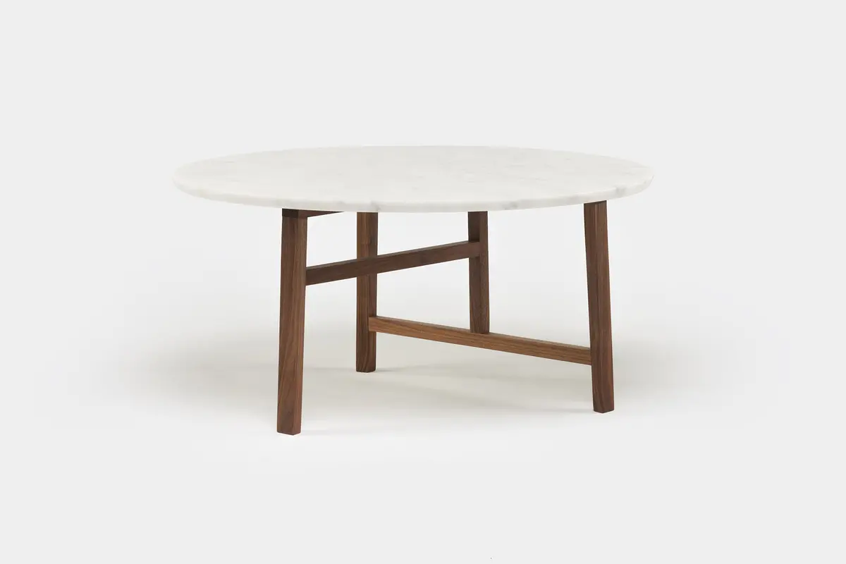 Trio Round Coffee Table With Stone Top 1