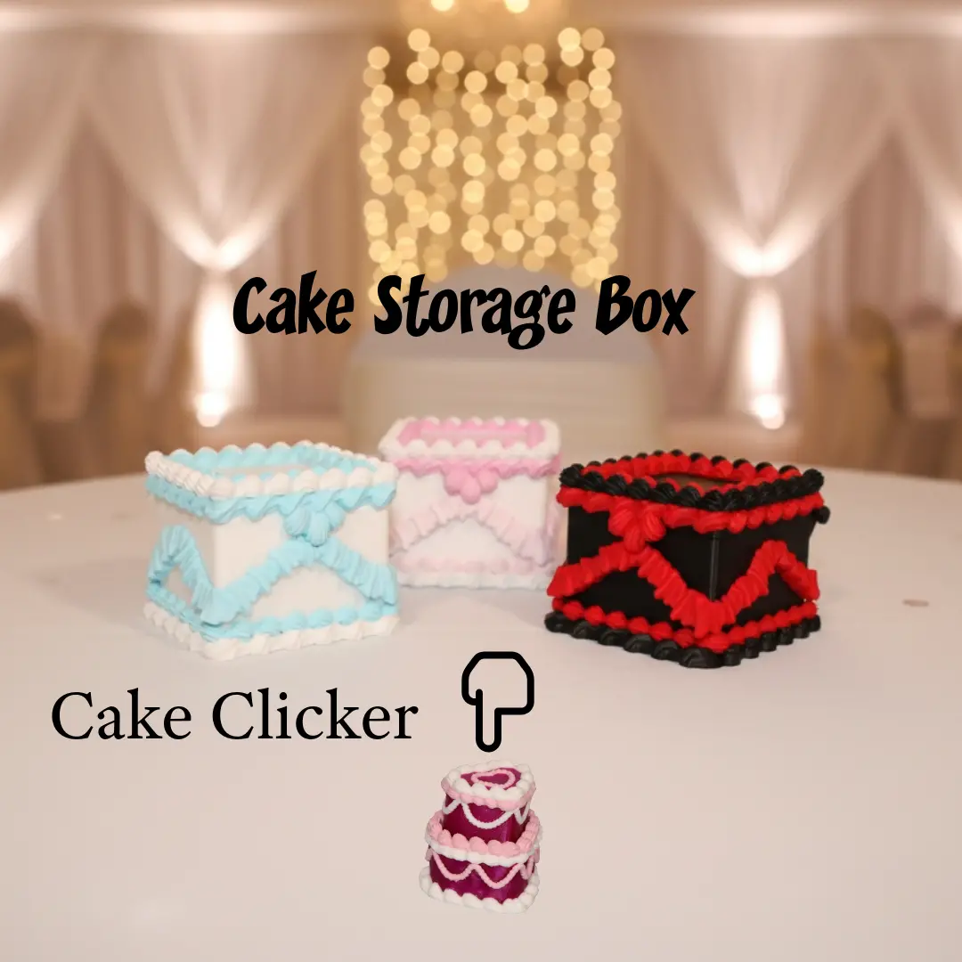 3D Printed Cake Storage Boxes 3" X 3" X 2.75'"T 1
