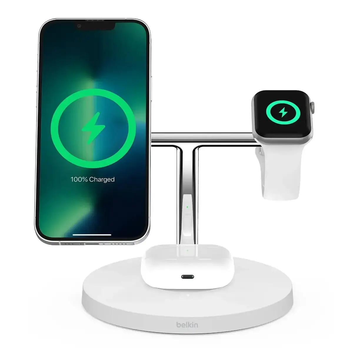 Belkin - Boostcharge Pro - Bezprzewodowa Ładowarka 3W1 Z Magsafe 15 W 1