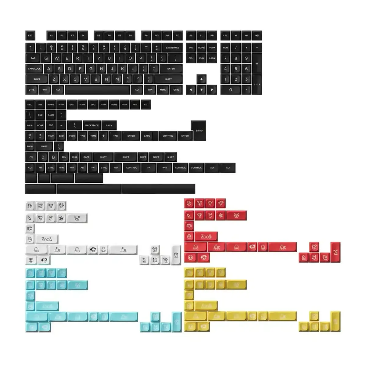 Akko - Wob Building Blocks Keycap Set (282-Key) - Zestaw Keycapów Pbt Mda 1