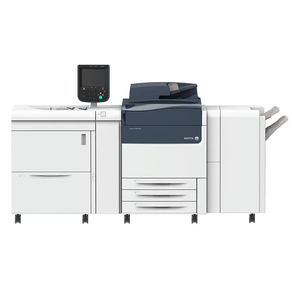 $275/Month Xerox Versant 180 Press (Very Low Count) Color Production Printer Copier, Lct, Fiery, Booklet Maker Finisher 1