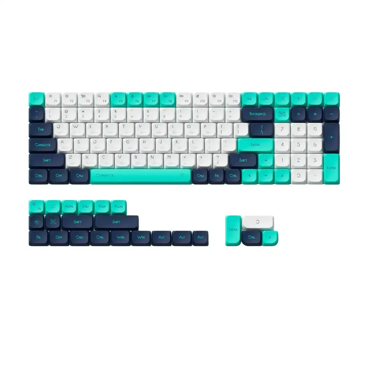 Nuphy - Cymatics Nsa Profile Dye-Sub Pbt Keycaps - Niskoprofilowe Nasadki Do Klawiatury 1