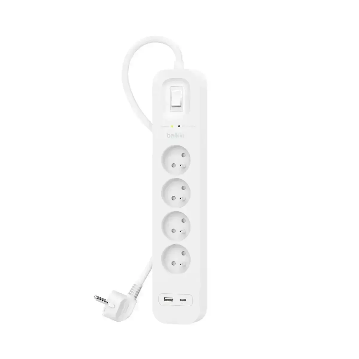 Belkin - Listwa Zasilająca, 4-Portowa + 1Xusb-A 1Xusb-C 525J 1