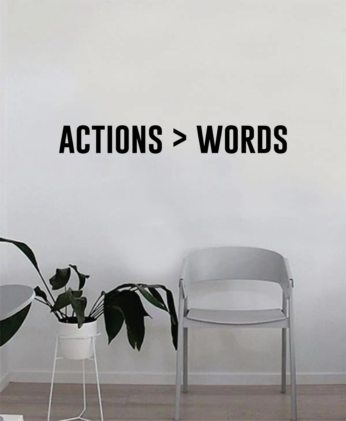 Actions Are Greater Than Words Quote Wall Decal Sticker Bedroom Home Room Art Vinyl Inspirational Motivational Teen Decor Decoration 1