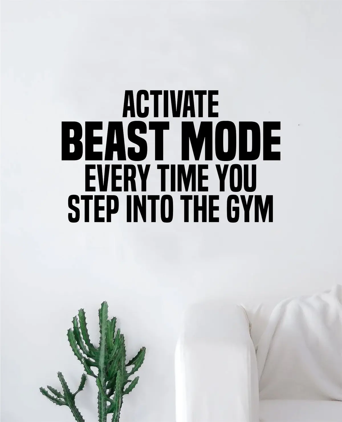 Activate Beast Mode Decal Sticker Wall Vinyl Art Wall Bedroom Room Decor Motivational Inspirational Teen Sports Gym Fitness 1