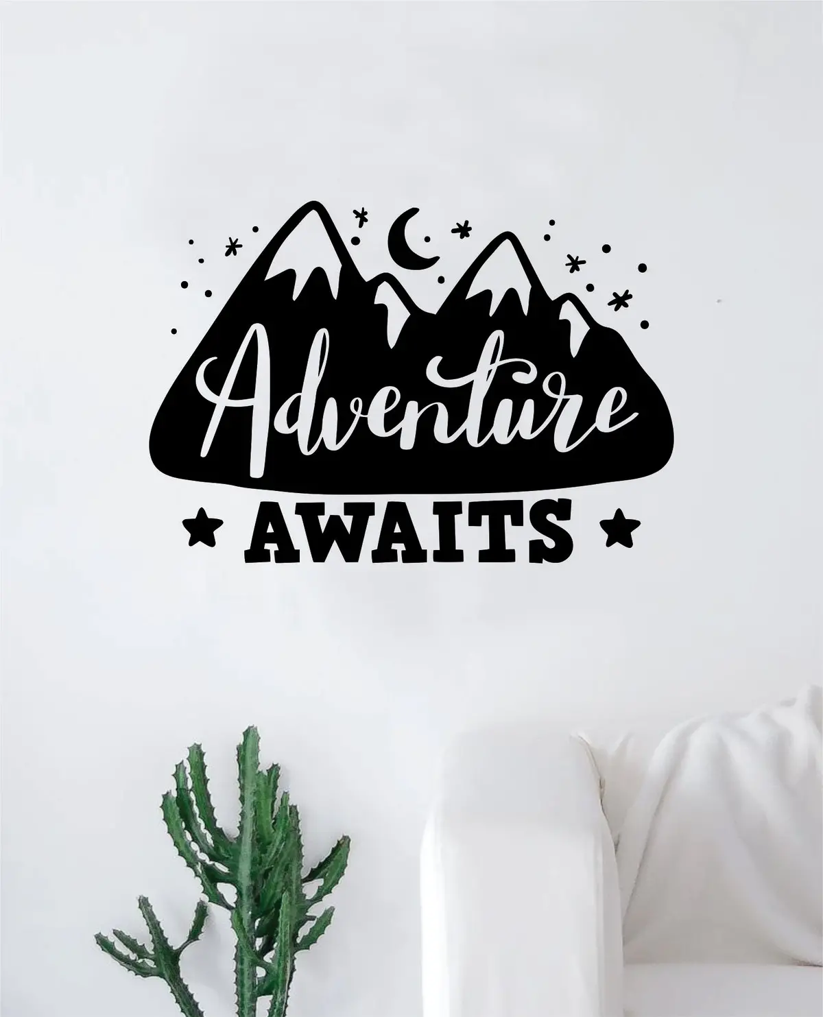 Adventure Awaits V14 Decal Sticker Wall Vinyl Art Wall Bedroom Room Home Decor Inspirational Teen Nursery Travel 1
